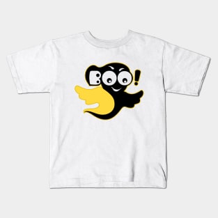 Cute ghost / black Kids T-Shirt